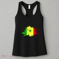 Senegal Flag Grunge Women's Tank Top thumb 3