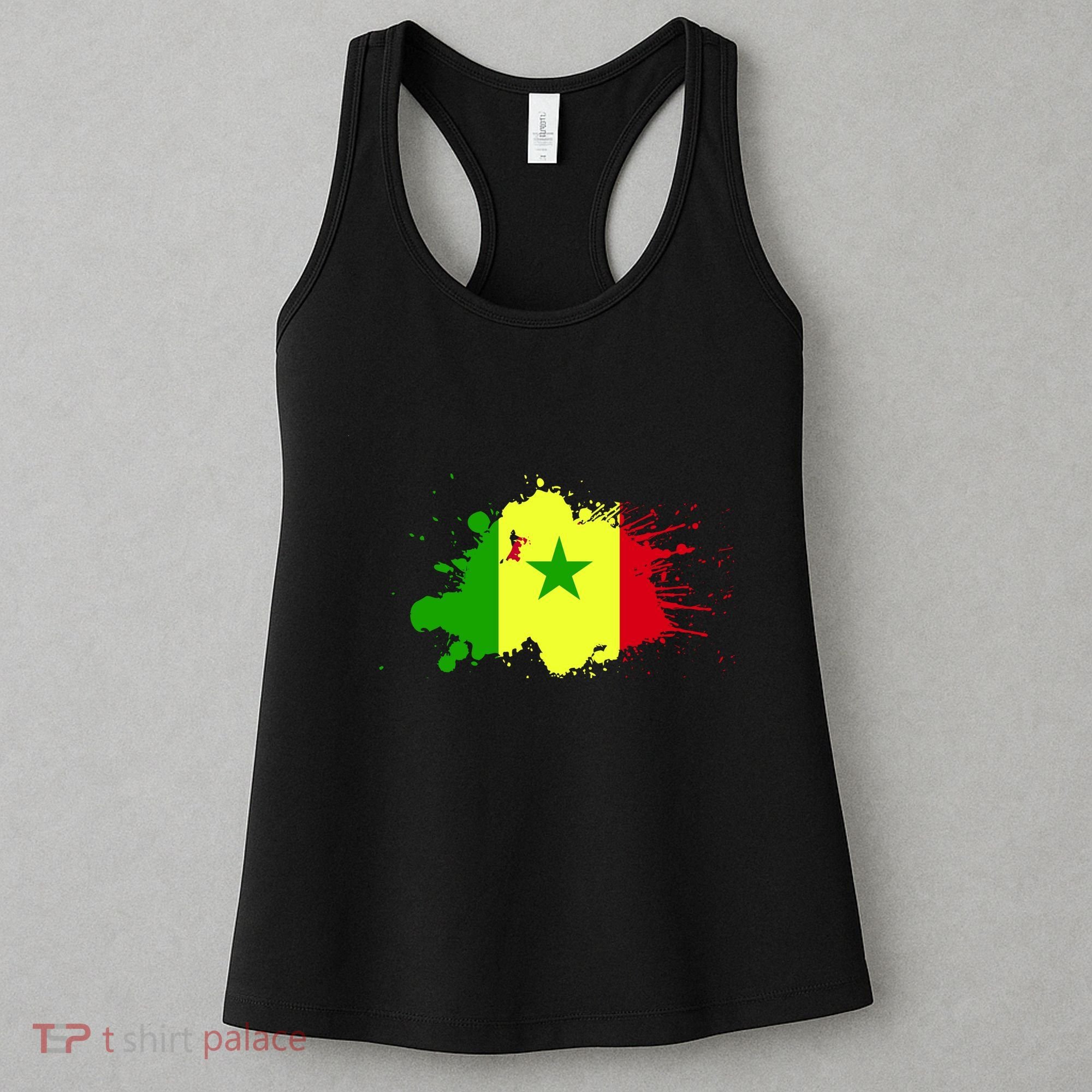 Senegal Flag Grunge Women's Tank Top