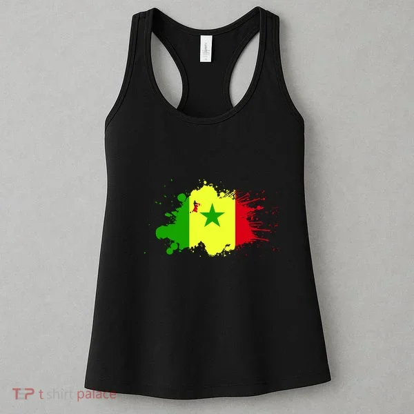 Senegal Flag Grunge Women's Tank Top