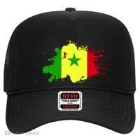 Senegal Flag Grunge Hat thumb 0