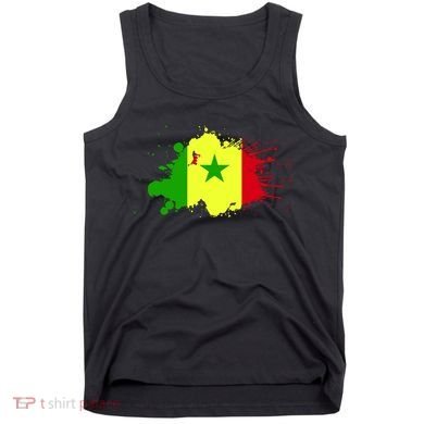 Senegal Flag Grunge Tank Top