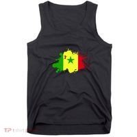 Senegal Flag Grunge Tank Top thumb 0