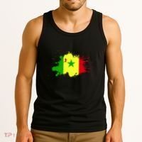 Senegal Flag Grunge Tank Top thumb 3
