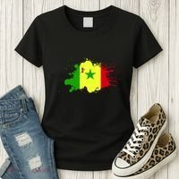 Senegal Flag Grunge Women's T-Shirt thumb 3