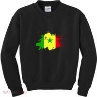 Senegal Flag Grunge Kids Sweatshirt thumb 0