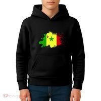 Senegal Flag Grunge Kids Hoodie thumb 4