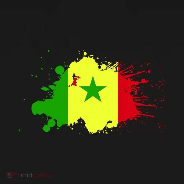 Senegal Flag Grunge Kids Long Sleeve Shirt