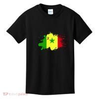 Senegal Flag Grunge Kids T-Shirt thumb 0