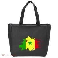 Senegal Flag Grunge Tote Bag thumb 0