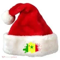 Senegal Flag Grunge Santa Hat thumb 0