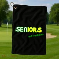 Seniors Eat Freshman Golf Towel thumb 1