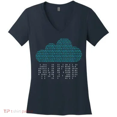 Software Engineer Programming Computer Developer Coder Women's V-Neck T-Shirt