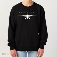 Single Engine Prop Airplane Meaningful Gift Born To Fly Gift Women's Sweatshirt thumb 0