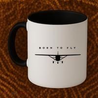 Single Engine Prop Airplane Meaningful Gift Born To Fly Gift Coffee Mug thumb 2
