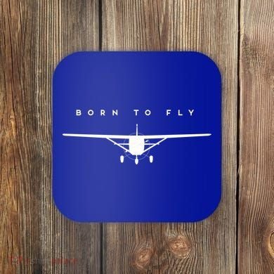 Single Engine Prop Airplane Meaningful Gift Born To Fly Gift Coaster