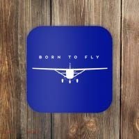 Single Engine Prop Airplane Meaningful Gift Born To Fly Gift Coaster thumb 0