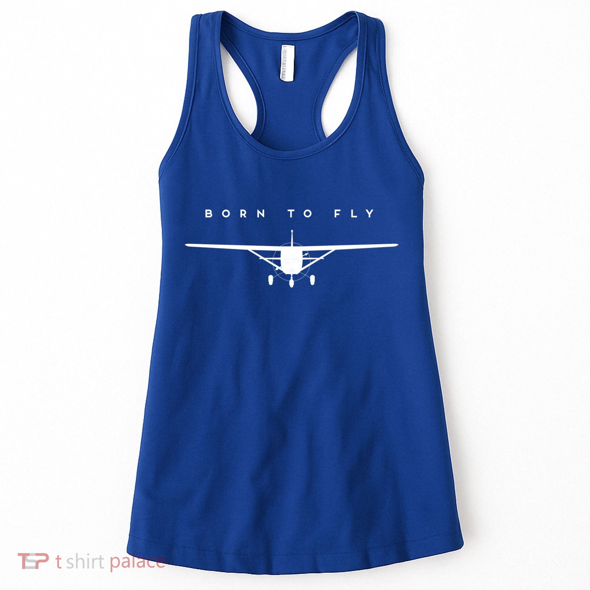 Single Engine Prop Airplane Meaningful Gift Born To Fly Gift Women's Tank Top