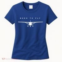 Single Engine Prop Airplane Meaningful Gift Born To Fly Gift Women's T-Shirt thumb 0