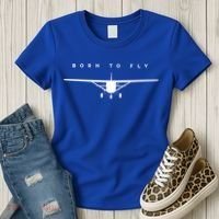 Single Engine Prop Airplane Meaningful Gift Born To Fly Gift Women's T-Shirt thumb 3