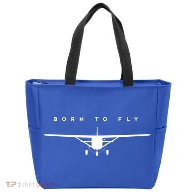 Single Engine Prop Airplane Meaningful Gift Born To Fly Gift Tote Bag
