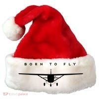 Single Engine Prop Airplane Meaningful Gift Born To Fly Gift Santa Hat thumb 0