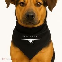 Single Engine Prop Airplane Born to Fly USA-Made Doggie Bandana thumb 1