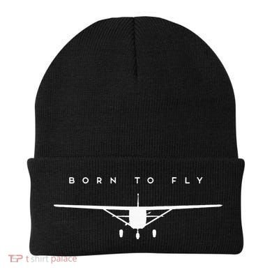 Single Engine Prop Airplane Born to Fly Beanie