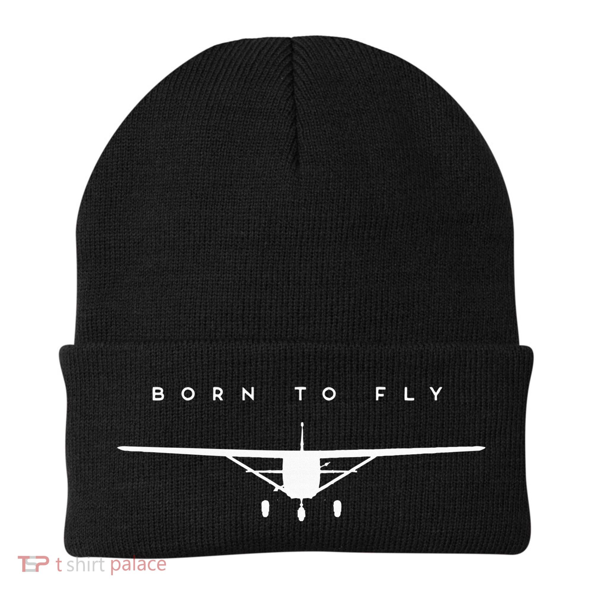 Single Engine Prop Airplane Born to Fly Beanie
