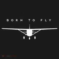 Single Engine Prop Airplane Born to Fly Polo thumb 3
