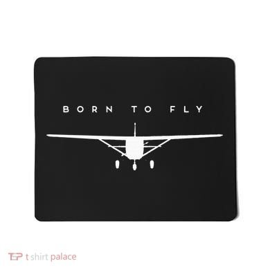 Single Engine Prop Airplane Born to Fly Mousepad