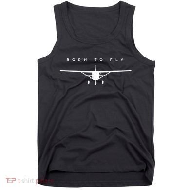 Single Engine Prop Airplane Born to Fly Tank Top