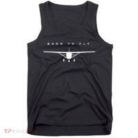 Single Engine Prop Airplane Born to Fly Tank Top thumb 0