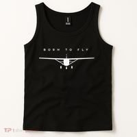 Single Engine Prop Airplane Born to Fly Tank Top thumb 2