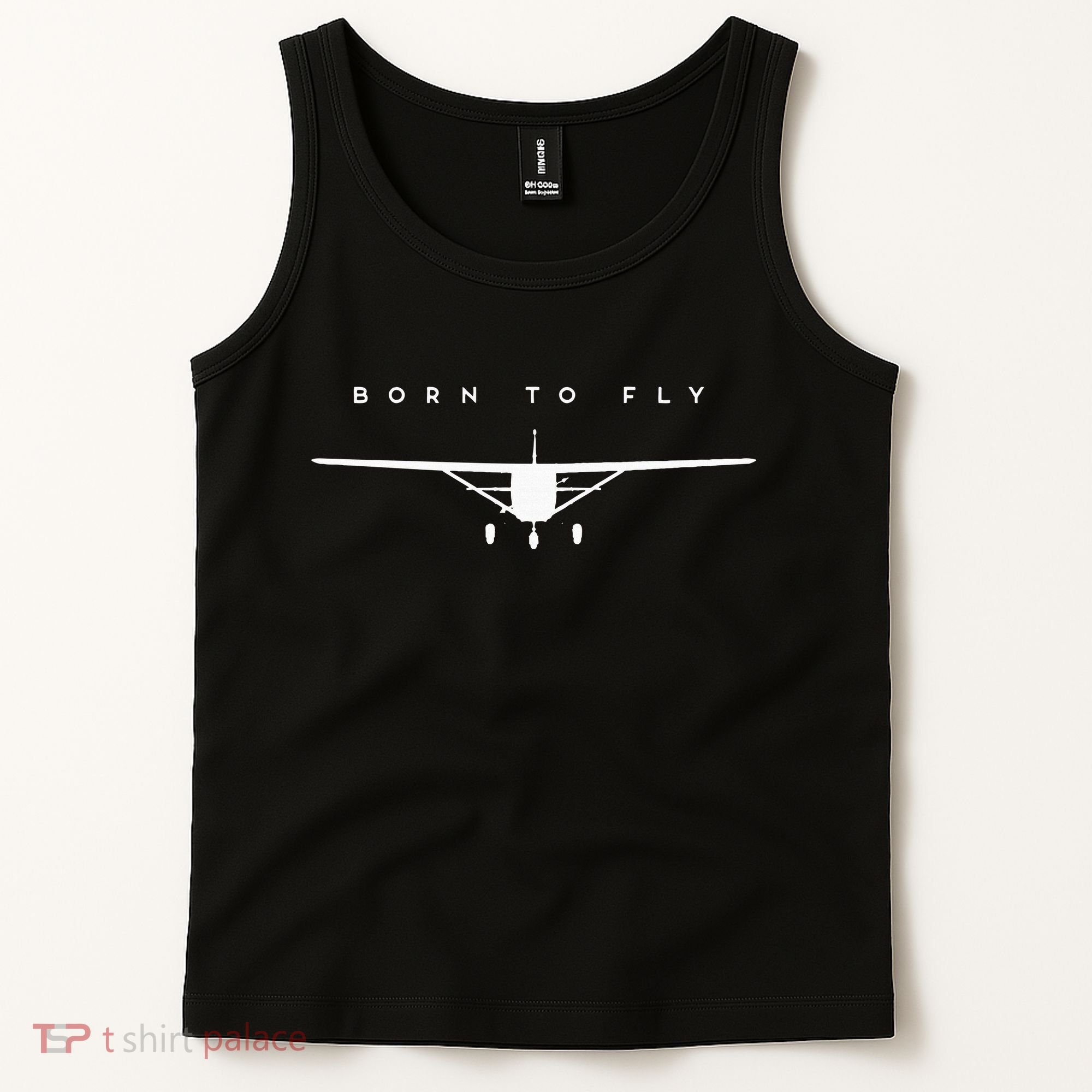 Single Engine Prop Airplane Born to Fly Tank Top