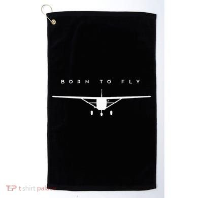 Single Engine Prop Airplane Born to Fly Golf Towel