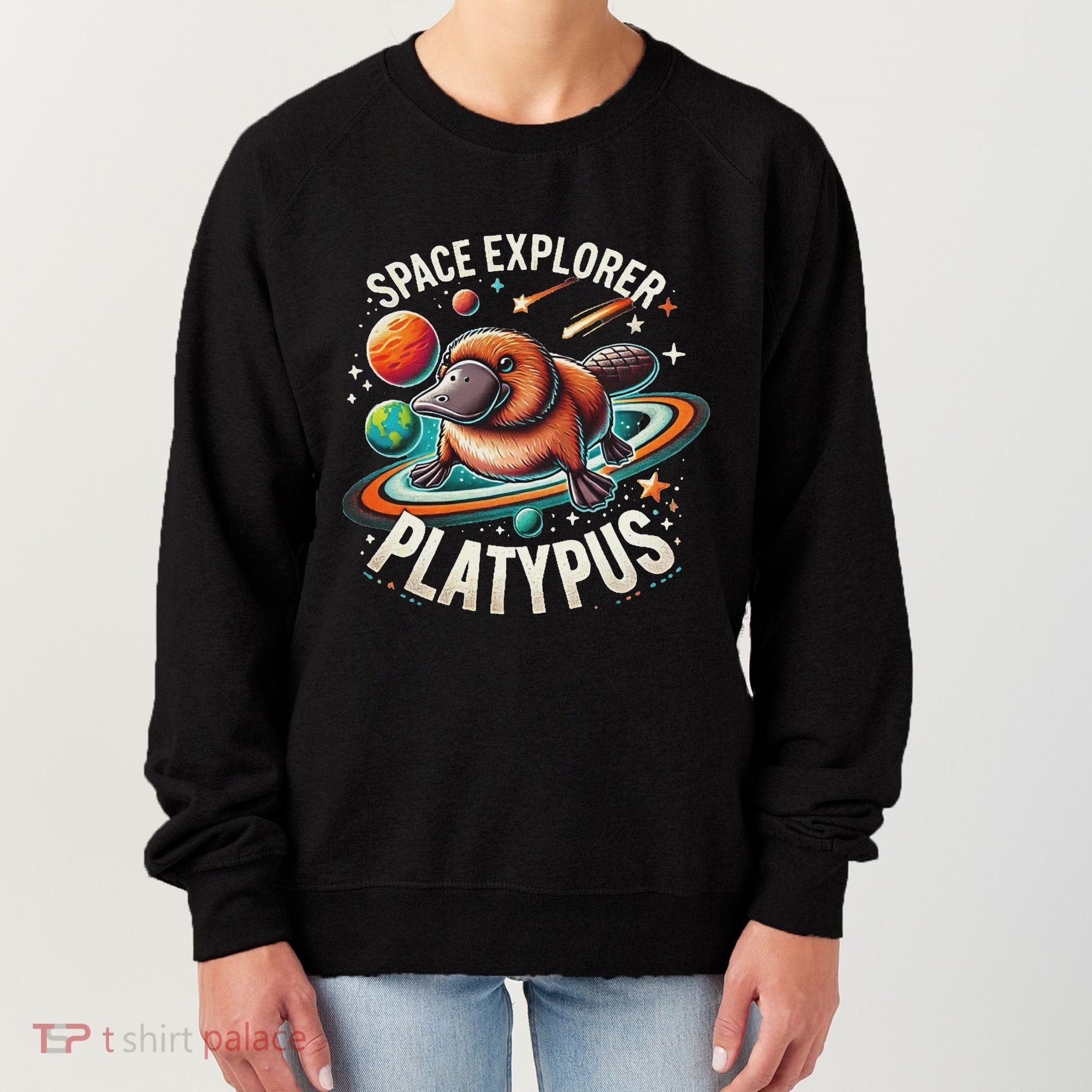 Space Explorer Platypus Platypus VenomPlatypus Flosser Women's Sweatshirt