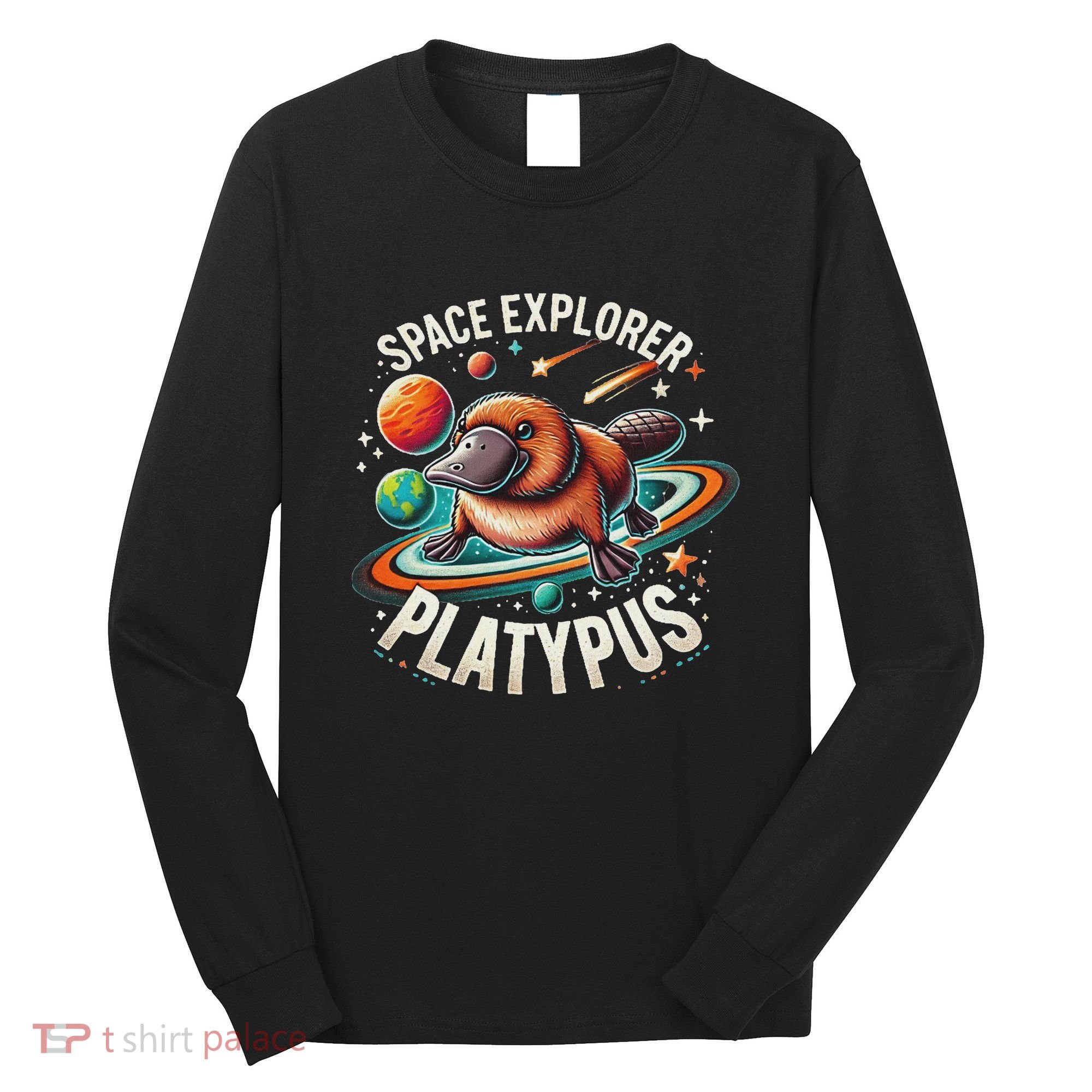 Space Explorer Platypus Platypus VenomPlatypus Flosser Long Sleeve Shirt
