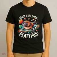 Space Explorer Platypus Platypus VenomPlatypus Flosser T-Shirt thumb 3