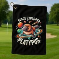 Space Explorer Platypus Platypus VenomPlatypus Flosser Golf Towel thumb 1
