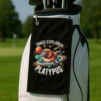 Space Explorer Platypus Platypus VenomPlatypus Flosser Golf Towel thumb 2
