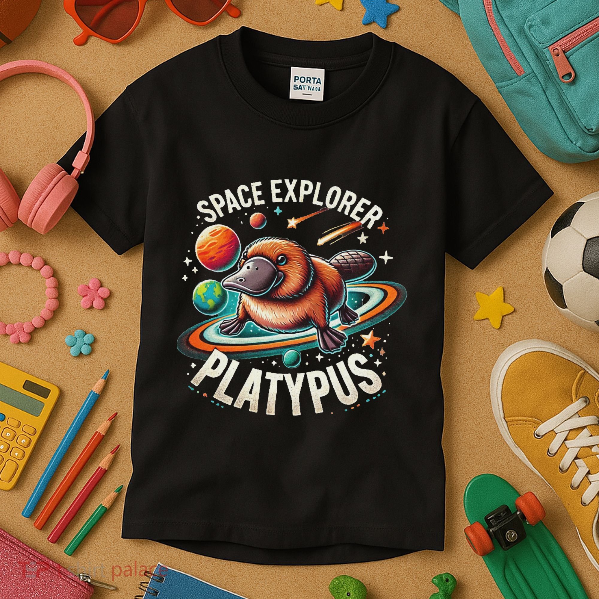Space Explorer Platypus Platypus VenomPlatypus Flosser Kids T-Shirt
