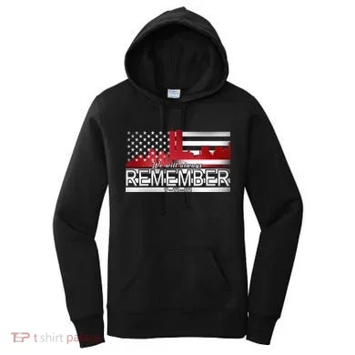 September 11th We Will Always Remember 9-11-01 Women's Hoodie