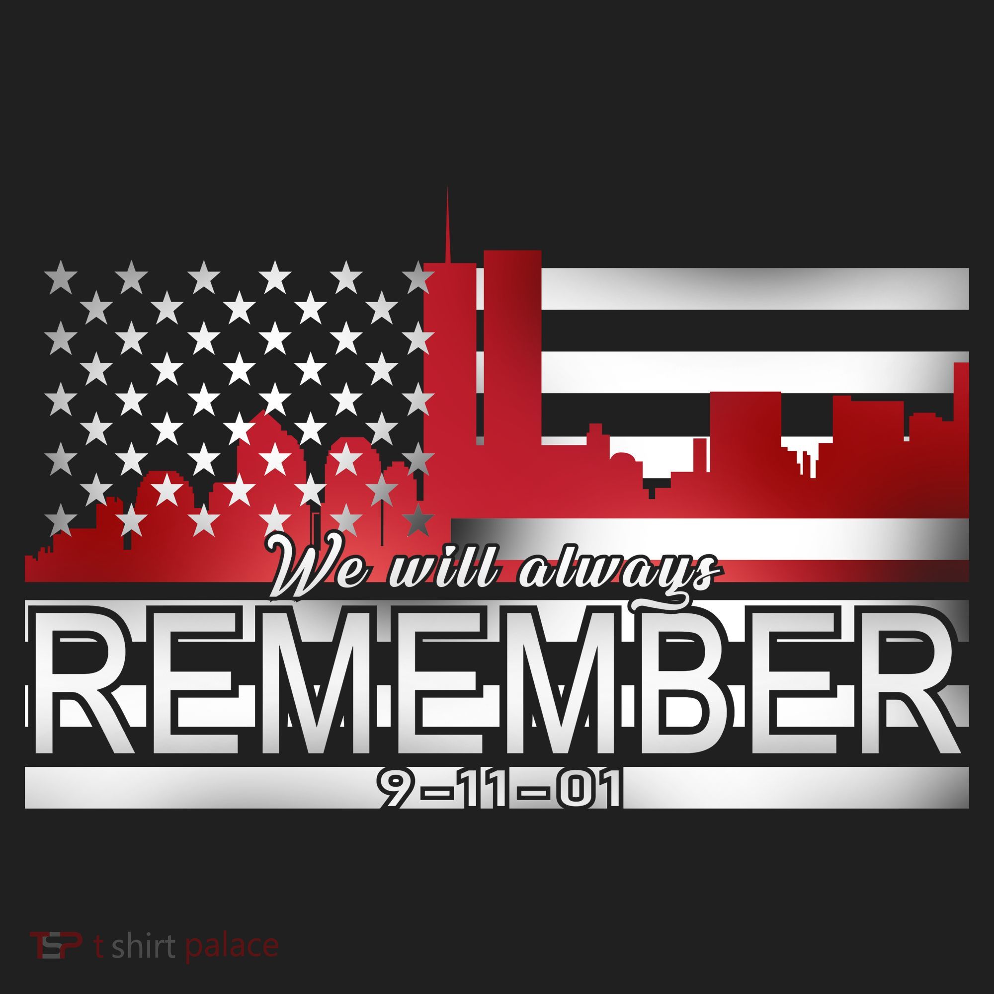 September 11th We Will Always Remember 9-11-01 Golf Towel