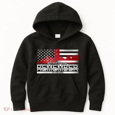 September 11th We Will Always Remember 9-11-01 Kids Hoodie