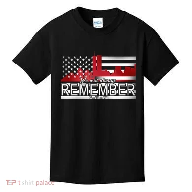 September 11th We Will Always Remember 9-11-01 Kids T-Shirt