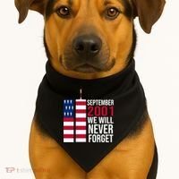 September 2001 We Will Never Forgot 20Th Anniversary 9-11 USA-Made Doggie Bandana thumb 1