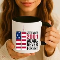 September 2001 We Will Never Forgot 20Th Anniversary 9-11 Coffee Mug thumb 3