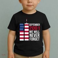 September 2001 We Will Never Forgot 20Th Anniversary 9-11 Toddler T-Shirt thumb 2