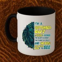 September Birthday Guy Has 3 Sides Sweet Funny Crazy  Coffee Mug thumb 2