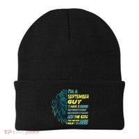 September Birthday Guy Has 3 Sides Sweet Funny Crazy  Beanie thumb 0